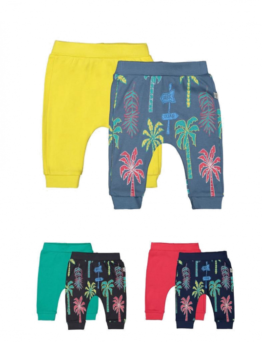 Set de 2 perechi de pantaloni palmieri pentru bebelusi, tongs baby - imagine produs HeiBebe.ro [1]