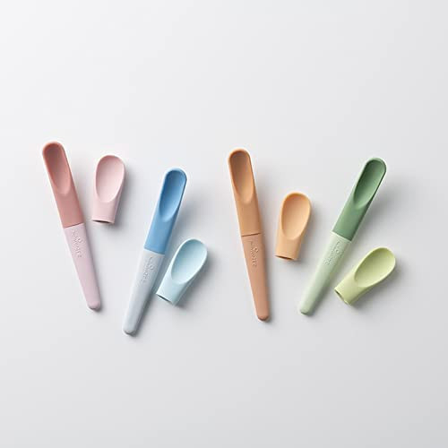 Set de lingurite 2 in 1 bebelusi miniware pre2pro, 100% din materiale naturale biodegradabile, pink antioxidant - imagine produs HeiBebe.ro [4]