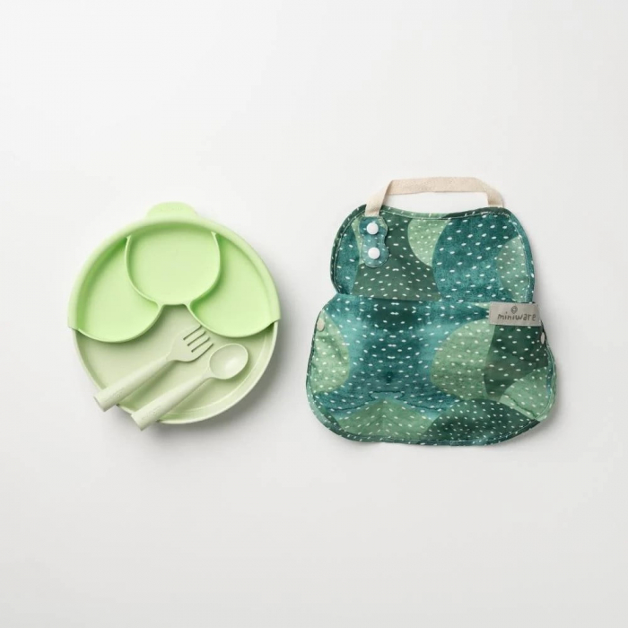 Set diversificare hrana bebelusi miniware mini sous chef 100% din materiale naturale biodegradabile, 6 piese, hot succulent - imagine produs HeiBebe.ro [4]