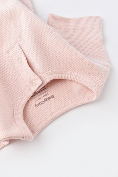 Set tricou cu pantaloni scurti - 100% bumbac organic - roz, babycosy - imagine produs HeiBebe.ro [11]