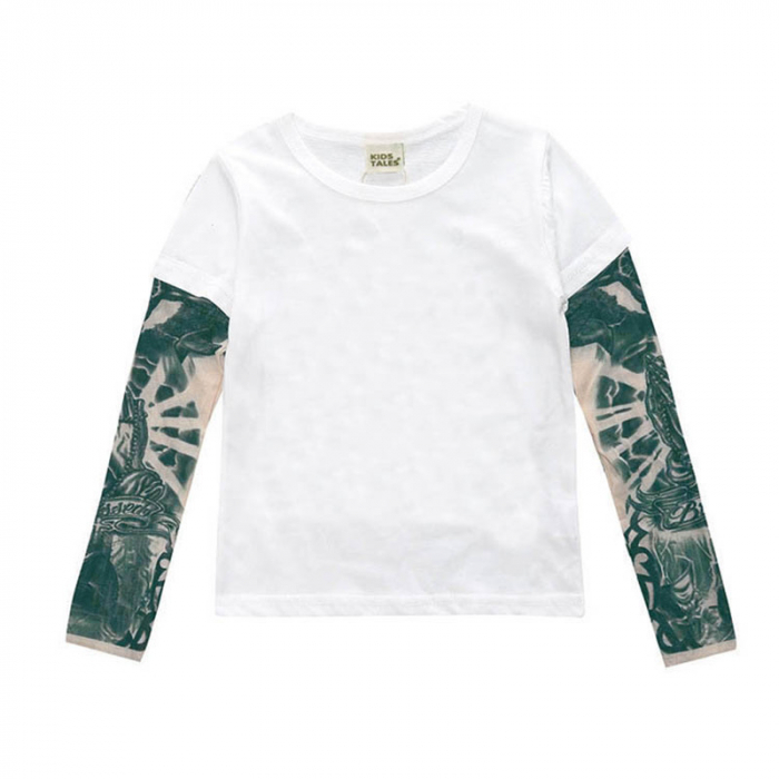 Tricou copii alb cu tatuaj - imagine produs HeiBebe.ro [3]