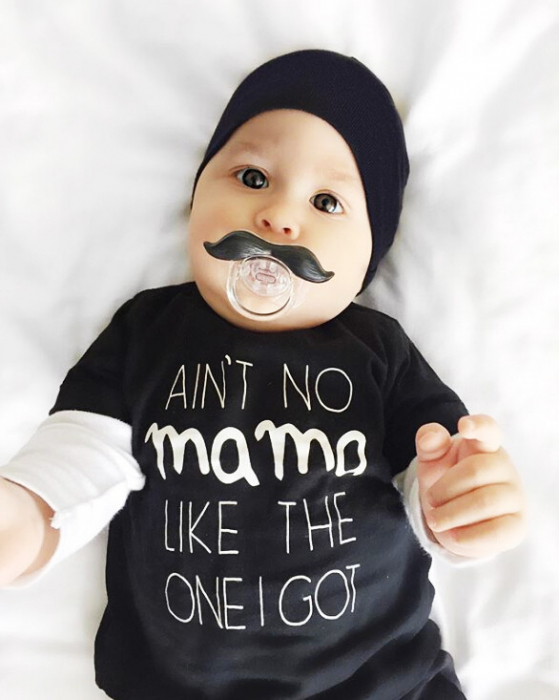 Tricou copii negru "ain't no mama" - imagine produs HeiBebe.ro [3]