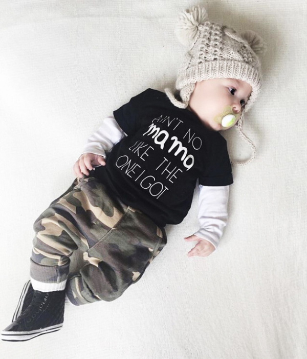 Tricou copii negru "ain't no mama" - imagine produs HeiBebe.ro [2]