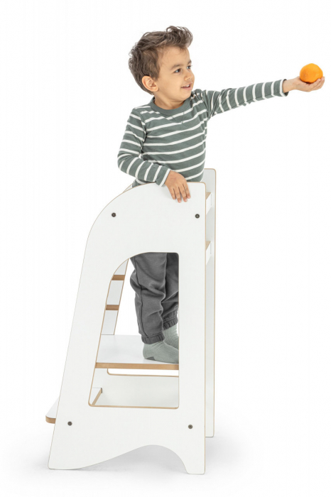Turn de invatare mamatoyz learning tower din mdf, alb - imagine produs HeiBebe.ro [7]