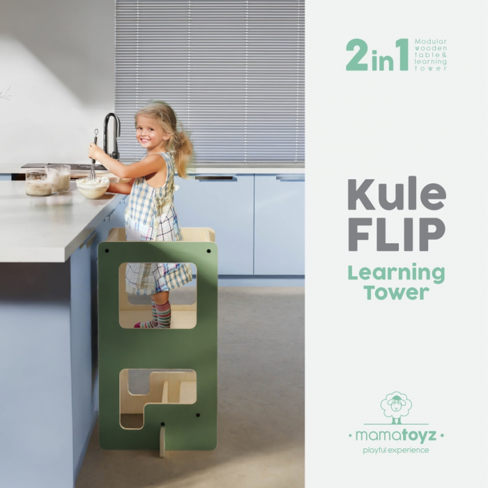 Turn de invatare multifunctional kule flip, mint, mamatoyz - imagine produs HeiBebe.ro [3]