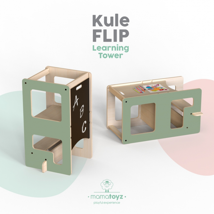 Turn de invatare multifunctional kule flip, mint, mamatoyz - imagine produs HeiBebe.ro [1]