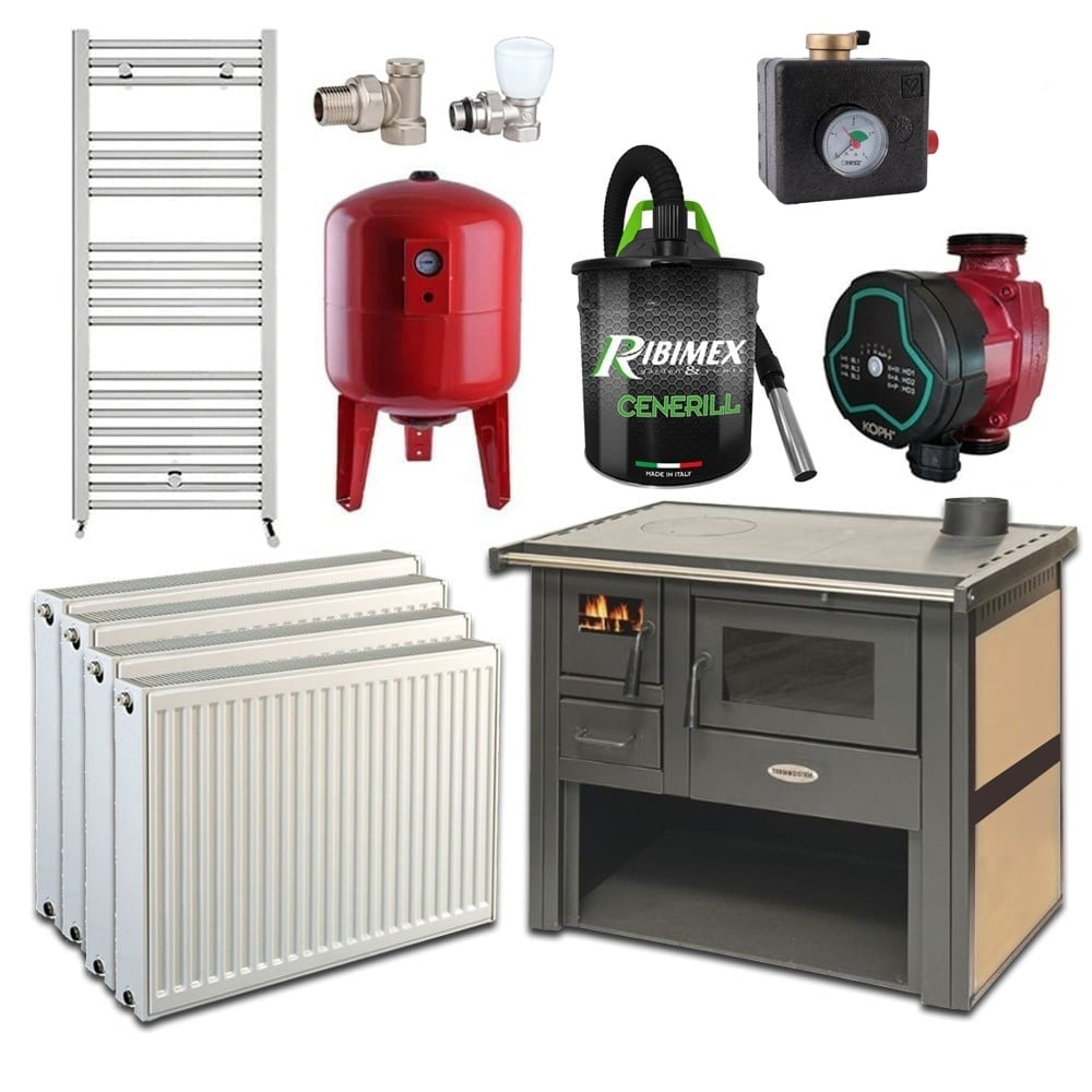 Pachet Termosobă lemne Termax Culina 12.05 kW cu cuptor – complet [1]