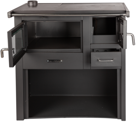 Pachet Termosobă pe lemne 12.05 kW cu cuptor, plită și 3 calorifere, vas expansiune, pompă recirculare, aspirator cenușă – încălzire completă 85 m² [2]