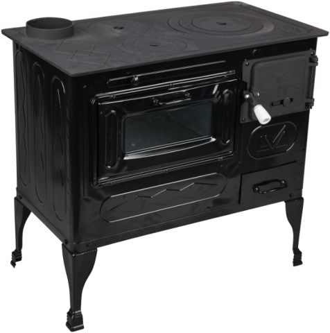 Sobe pe lemn - Soba de Gatit Tip A Negru Email Tip Dreapta - Evotools