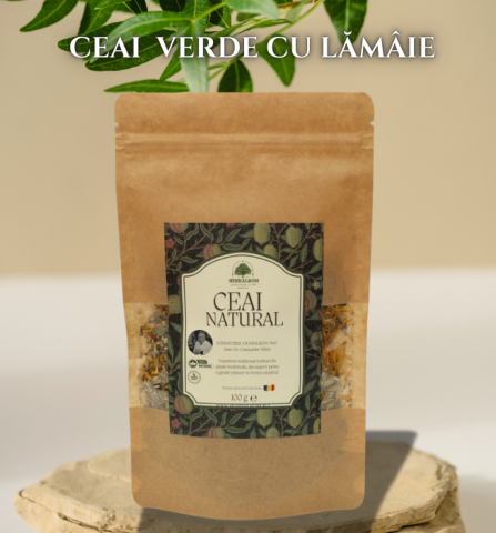 Ceai Natural Verde cu Lamaie 100g