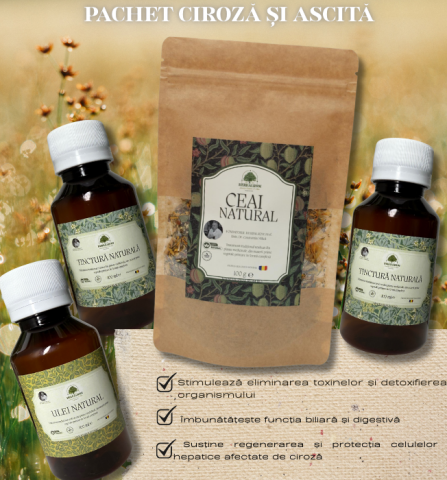 Afectiuni Digestive - Tratament Complet pentru Ciroza si Ascita (1 luna)