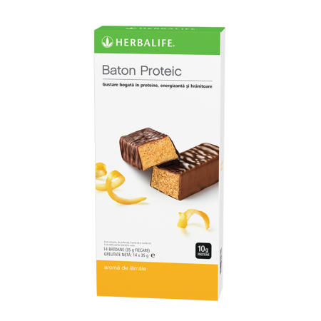 Personalizarea proteinelor și gustări proteice - Batoane proteice Lămâie 14 batoane per cutie