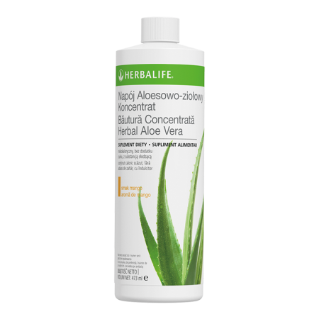 Mic dejun și Mese sănătoase - Băutură Concentrată Herbal Aloe cu aromă de Mango Aloe Mango 473ml