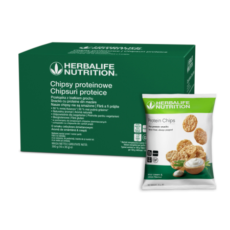 Personalizarea proteinelor și gustări proteice - Chipsuri proteice Smântână & ceapă 10 x 30 g