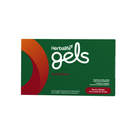 Suplimente nutritive - Herbalife Gels CoQ10Vita Cu aromă de cireșe 30 de comprimate de gel masticabile