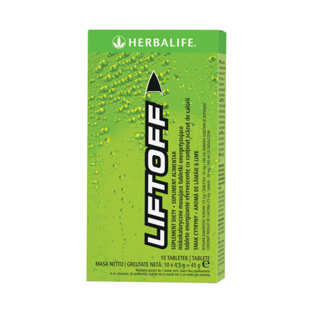 Mic dejun și Mese sănătoase - LiftOff® Efervescent Băutură energizantă Lămâie-lime 10 tablete per cutie
