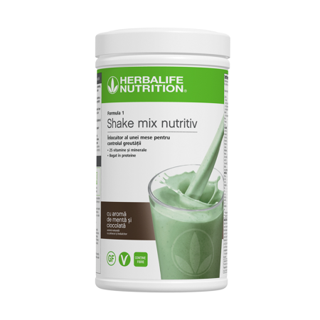 F1 și alte Shake-uri proteice - Shake-ul Formula 1 Mentă și Ciocolată 550g