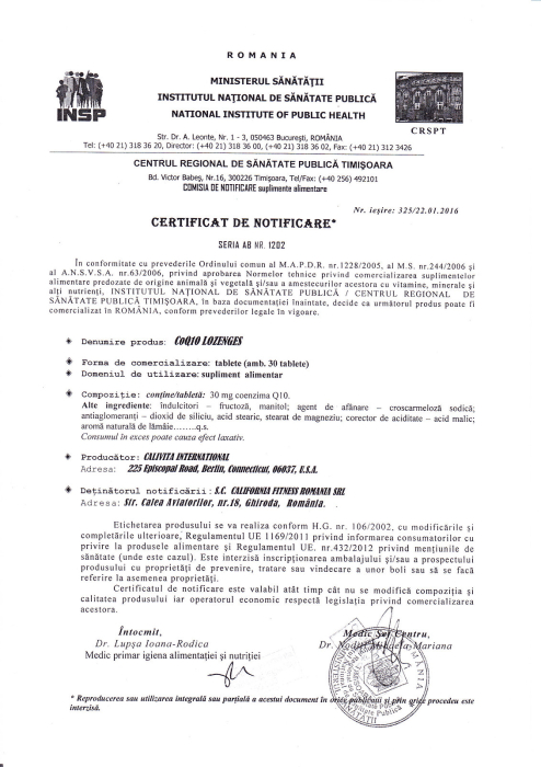 Calivita CoQ10 Lozenges – Coenzima Q10 Sublingual, 30 mg | Supliment Alimentar [2]