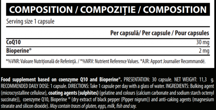 Coenzyme Q10 with BioPerine 60 caps – Antioxidant pentru energie celulară și sănătatea inimii – Vitabolic [2]