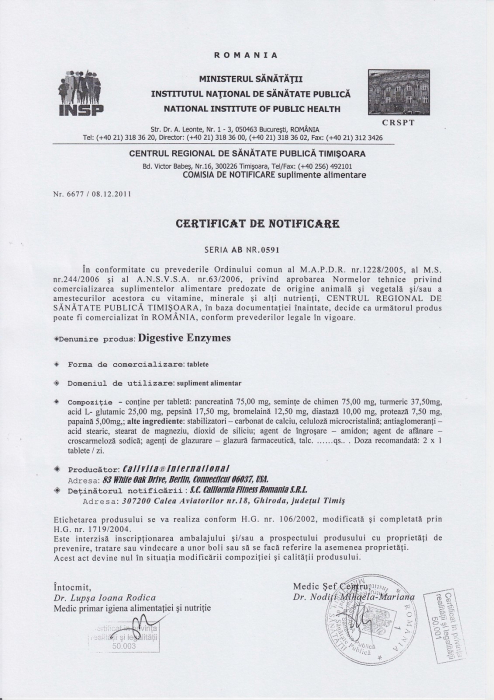 Digestive Enzymes CaliVita 100 Tab | Digestie Ușoară [2]