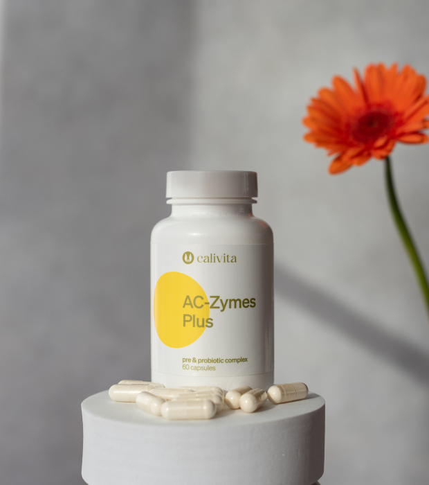 Complex Probiotice și Prebiotice AC-Zymes Plus CaliVita, 60 capsule [3]