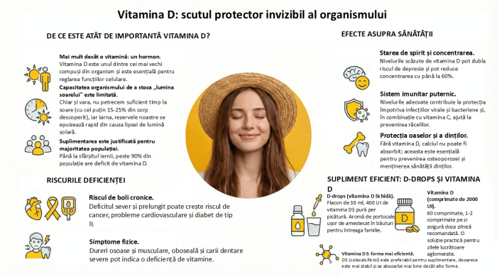 Vitamina D3 Lichidă pentru Copii și Adulți D-drops CaliVita, 30 ml [4]