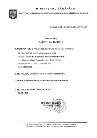 Calcium Magnesium Plus CaliVita 100 Caps | Sănătate Oase [1]
