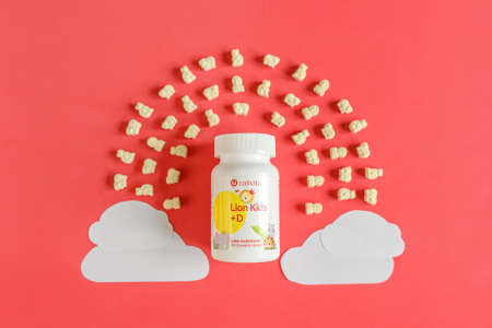 Lion Kids + Vitamin D – Multivitamine masticabile pentru copii, fără zahăr, 90 tablete [3]