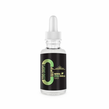 Alimente dietetice - Natural Zero Drops 50 ml – Îndulcitor natural fără zahăr cu stevia (aromă vanilie) – Vitabolic