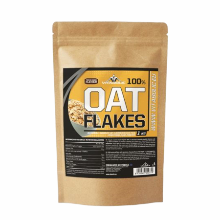 Alimente dietetice - Oat Flakes 1 Kg – Fulgi de ovăz din cereale integrale pentru energie și sănătate – Vitabolic