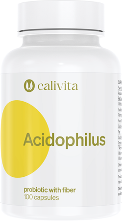 Digestie - Acidophilus CaliVita 100 Capsule | Probiotic cu Fibre