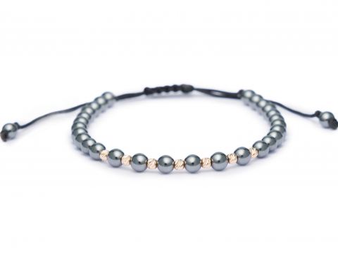 Bratara cu bile aur 14k - EA - Bratara bile aur 14k