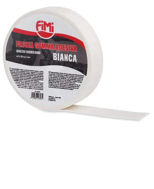 Produse profesionale Fimi - Banda adeziva alba din cauciuc 5cm*10m