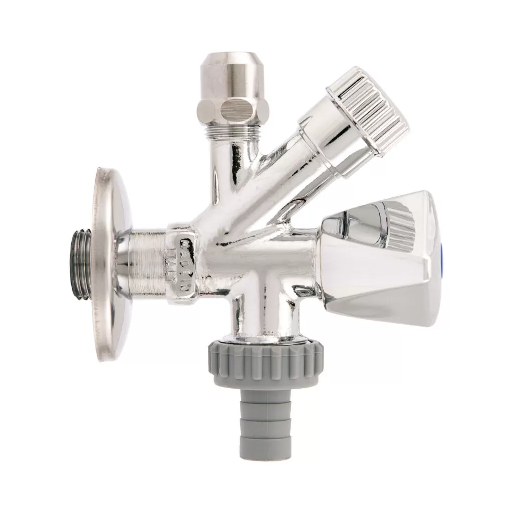 Robineti apa - Robinet coltar masina de spalat cu opritor de alimentare 1/2"