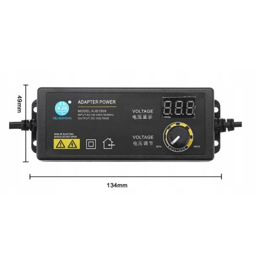 Alimentator universal reglabil cu afisaj LED, 3-12V DC, 5A, 60W, KJS-1509 [2]