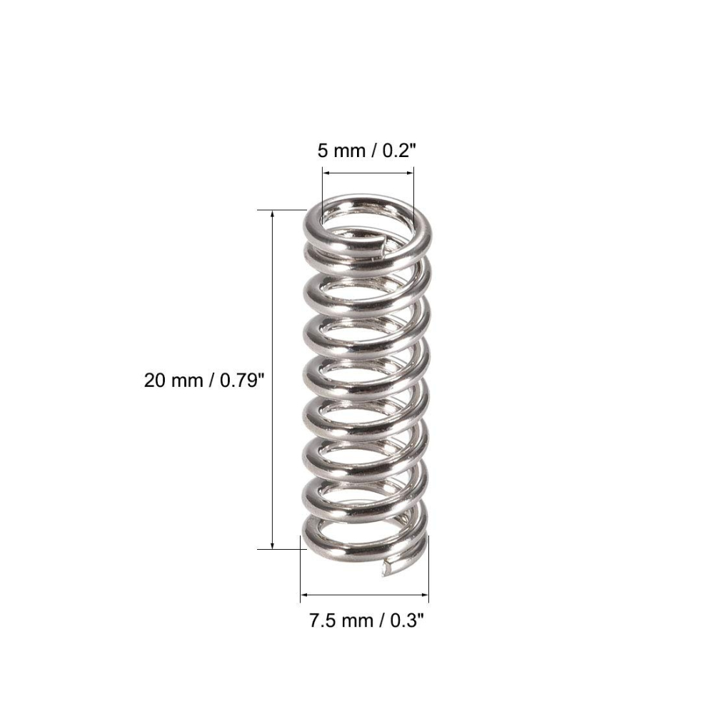 Arcuri din nichel pentru extruder 20x7.5mm, sarma 1.2mm (set 4 buc.) [2]