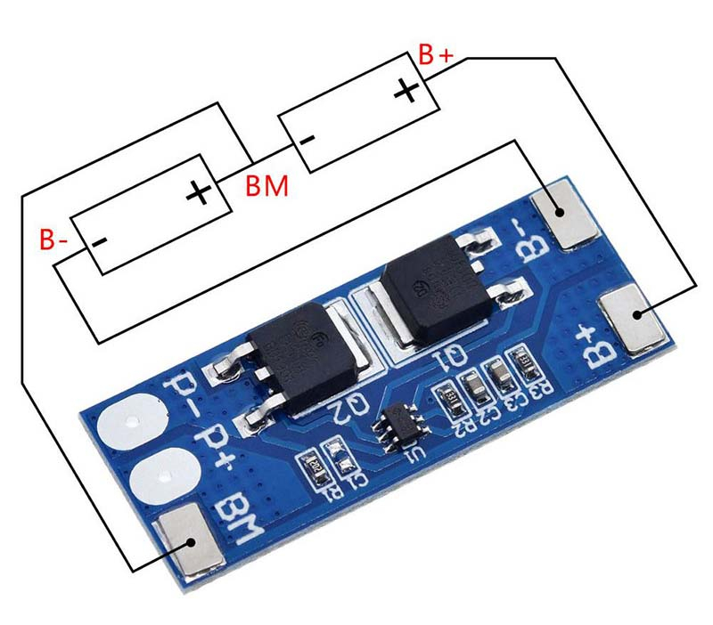 BMS 2S 8A fara balansare pentru baterii Li-ion (8.4V) [2]