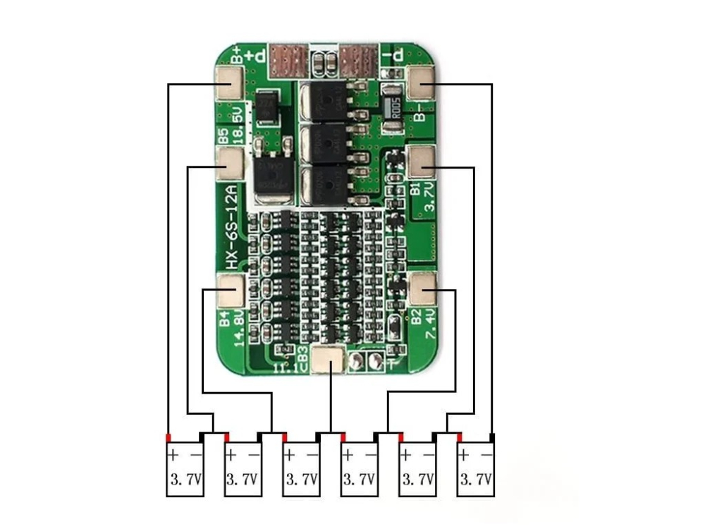BMS 6S 15A fara balansare pentru baterii Li-ion (25.2V) [2]