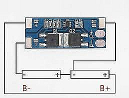 BMS protectie, echilibrare acumulatori 2S Litiu, 18650, 8A [2]