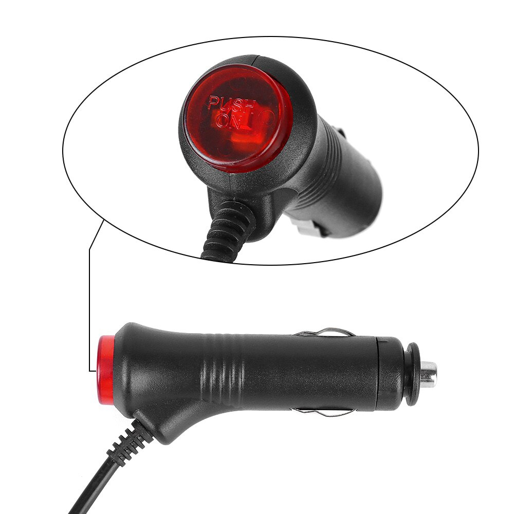Cablu alimentare bricheta auto tata la DC 5.5x2.1mm tata, cu intrerupator, 48cm [3]