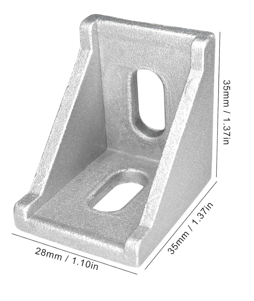 Coltar din aluminiu 3030, unghi drept, pentru profil aluminiu (set 2 buc.) [2]