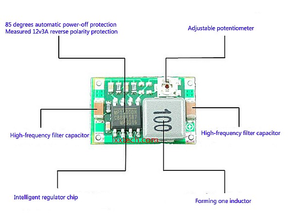 Convertor DC-DC step-down LM2596 Mini360, de la 4.75V-23V la 1V-17V ajustabil [3]