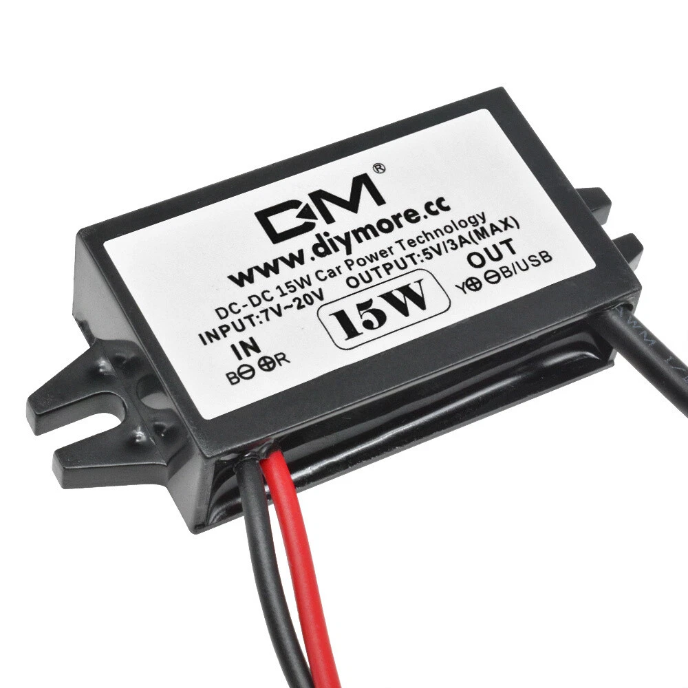 Convertor DC-DC step-down 7-20V la 5V, 3A, 15W, USB-C, rezistent la apa [2]