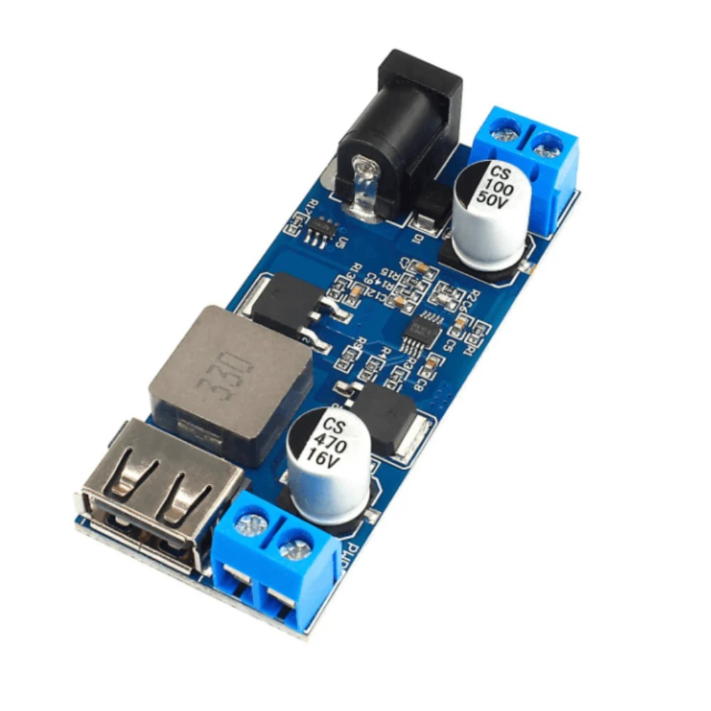 Convertor DC-DC step-down XY-3606, 9-36V la 5.2V, 5A, 25W, USB-A si borne​​​​​​​ [2]
