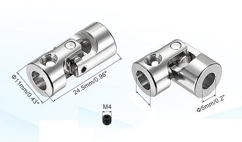 Cuplaj cardanic adaptor de la D5 mm la D5 mm, arbore de antrenare [3]