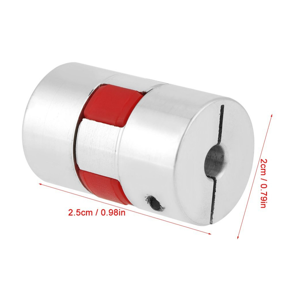 Cuplaj flexibil 5x8mm din aluminiu, cu insertie elastica [6]