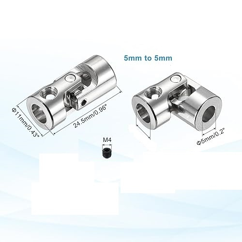 Cuplaj cardanic adaptor de la D5 mm la D5 mm, arbore de antrenare [3]