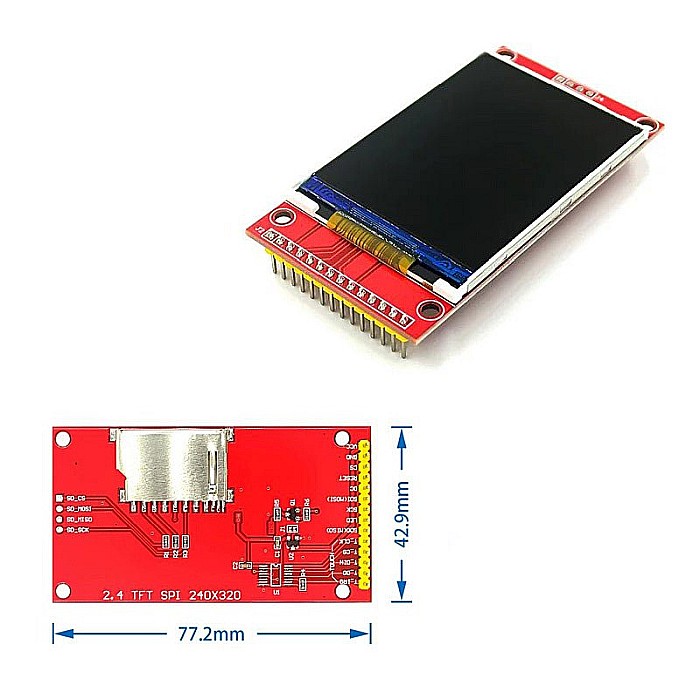 Ecran touchscreen TFT LCD 2.4", SPI, rezolutie 320*240 [2]