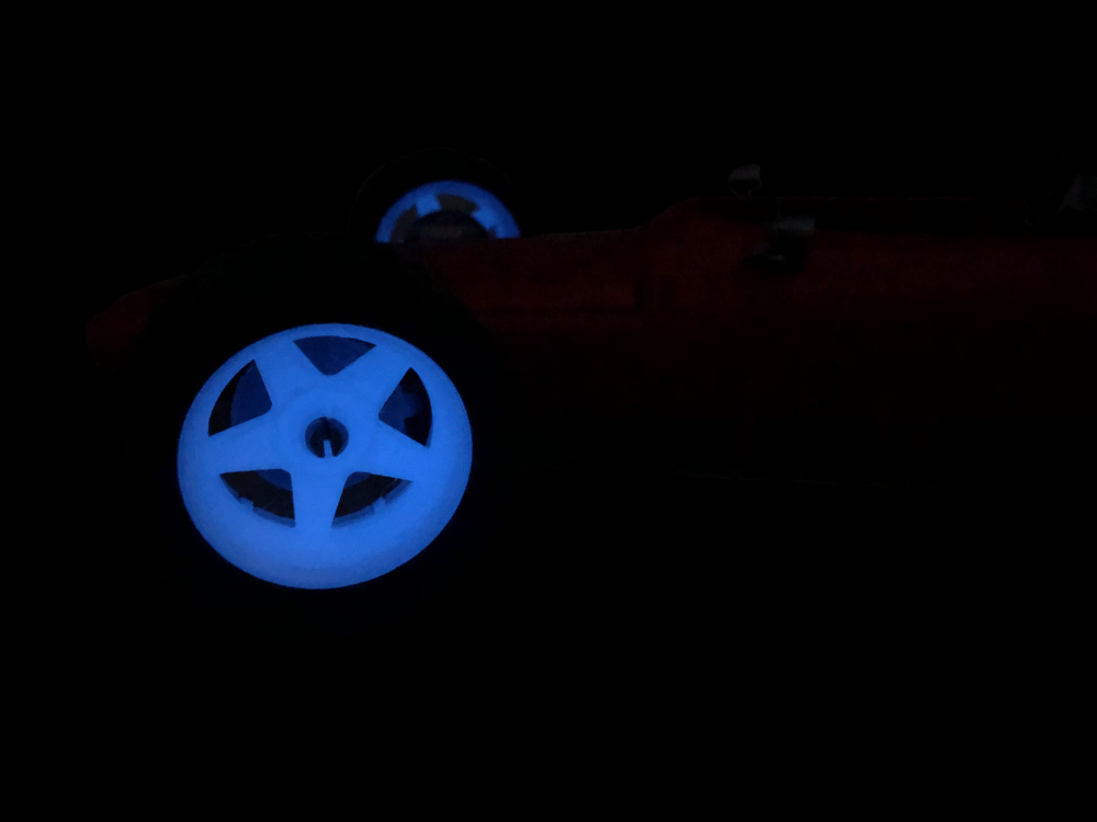 Filament PLA fosforescent albastru 1.75mm, 1 kg, Devil Design, imprimantă 3D [8]