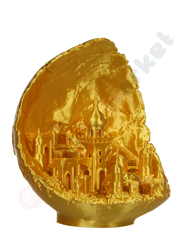 Filament SILK auriu deschis, 1.75mm, 1kg, Devil Design, imprimantă 3D [4]